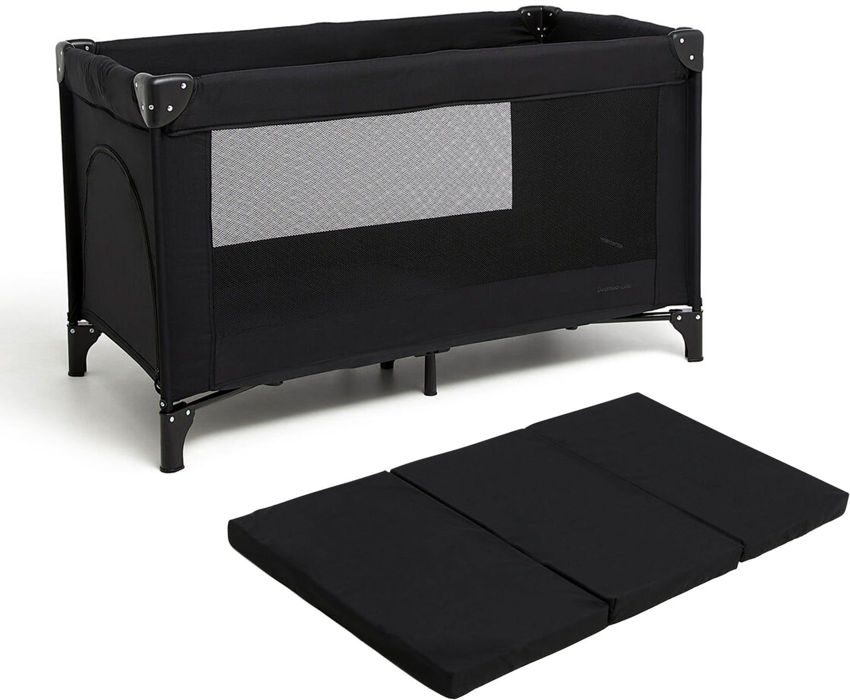 Beemoo CARE QuickFold Weekendseng inkl. Madras, Black