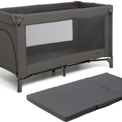Beemoo CARE QuickFold Weekendseng inkl. Madras, Slate