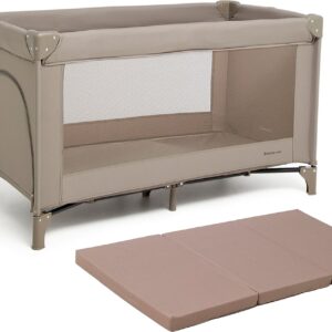 Beemoo CARE QuickFold Weekendseng inkl. Madras, Taupe