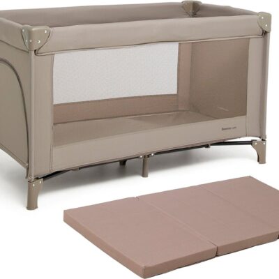 Beemoo CARE QuickFold Weekendseng inkl. Madras, Taupe