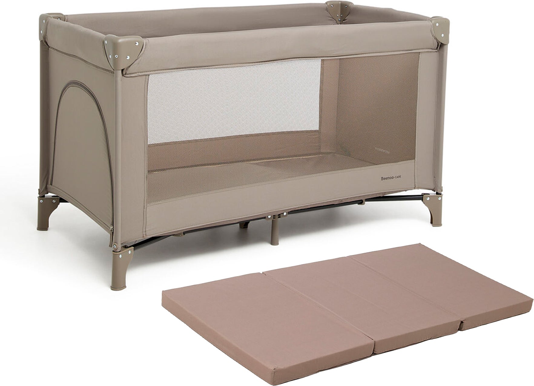 Beemoo CARE QuickFold Weekendseng inkl. Madras, Taupe