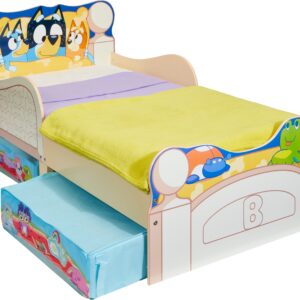 Bluey Juniorseng med Opbevaring 70x140, Hvid, Børnesenge