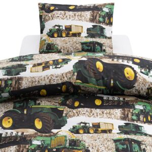 Borganäs Sengesæt 210x150 Mejetærsker, Grøn