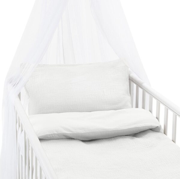 Borganäs Sengesæt Tremmeseng Rolling 100 x 130 2-delt, Hvid