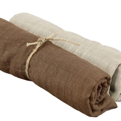 Borganäs Stofble 70x70 2-pak, Taupe