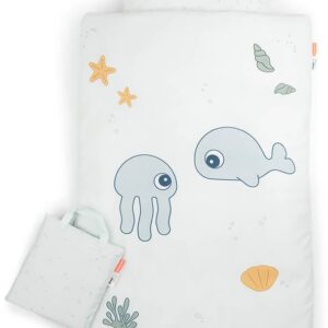 Done By Deer 100x140 Jelly & Wally Sengesæt, Blå