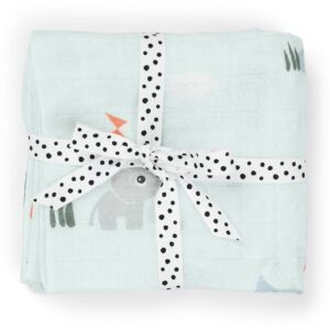 Done By Deer Playground Tæppe/ Stofble i Musselin 2-pak, Blue