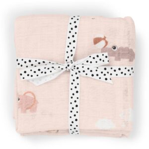 Done By Deer Playground Tæppe/ Stofble i Musselin 2-pak, Powder