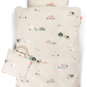 Done By Deer Sengesæt Tiny Farm 70x100 Tremmeseng, Sandfarvet