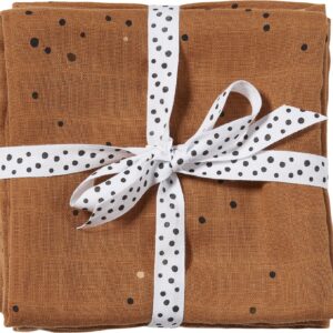 Done By Deer Stofble Dreamy Dots 120x120 2-pak, Mustard