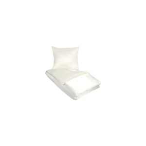 Ensfarvet sengetøj - Hvidt sengesæt - 100% silke - Butterfly Silk sengelinned