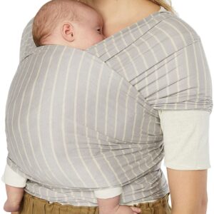 Ergobaby Aura Wrap Knit Strækvikle, Grey Stripes