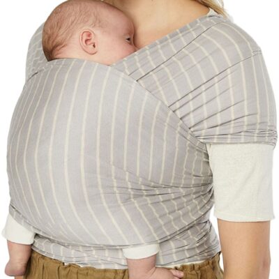 Ergobaby Aura Wrap Knit Strækvikle, Grey Stripes