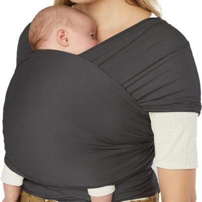 Ergobaby Aura Wrap Knit Strækvikle, Soft Black