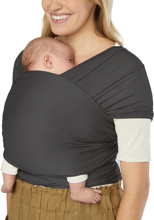 Ergobaby Aura Wrap Knit Strækvikle, Soft Black