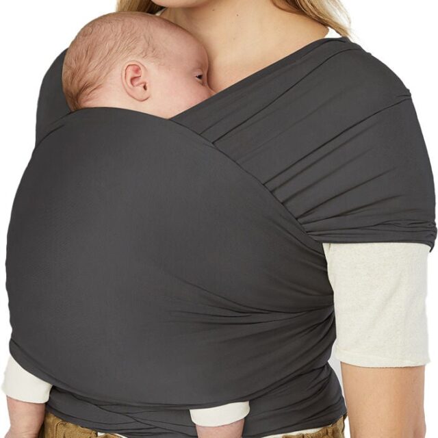 Ergobaby Aura Wrap Knit Strækvikle, Soft Black