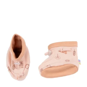 Futter i ferskenfarvet med print af ræv i uld-bomuld