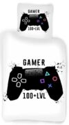Gamer sengetøj - Gamer 100 + LVL sengesæt - 100% blødt bomulds sengelinned