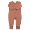 Heldragt i rød/brun med tryllefod i 100% merino uld