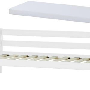 Hoppekids ECO Comfort Juniorseng med Skummadras 70x160, Hvid, Børnesenge