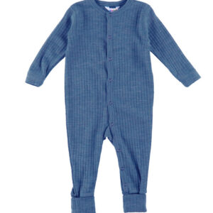 Joha Natdragt m. Fødder - Uld - Denim Blå
