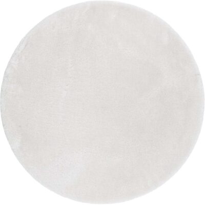 KM Carpets Cozy Rundt Gulvtæppe 160, White