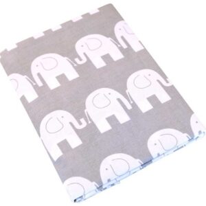 Kaxholmen Sengesæt Tremmeseng Elefant 65x80, Grå