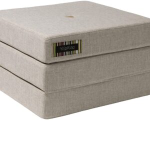KlipKlap 3 Fold Single Madras, Beige
