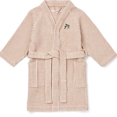 LIEWOOD Bertha Badekåbe Stripe, Tuscany Rose/Creme de la Creme, 3-4 år