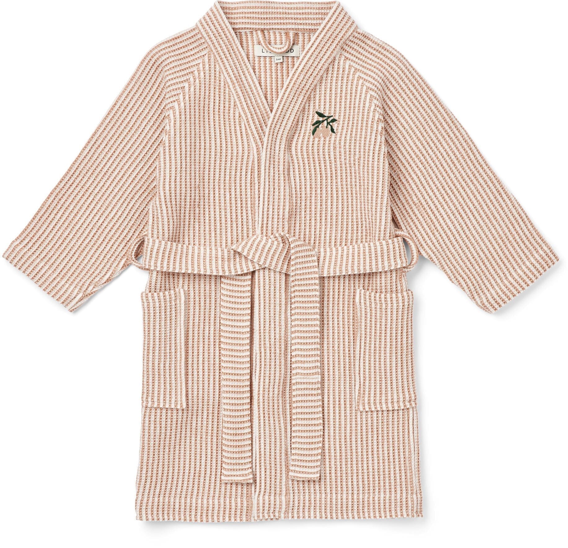 LIEWOOD Bertha Badekåbe Stripe, Tuscany Rose/Creme de la Creme, 3-4 år