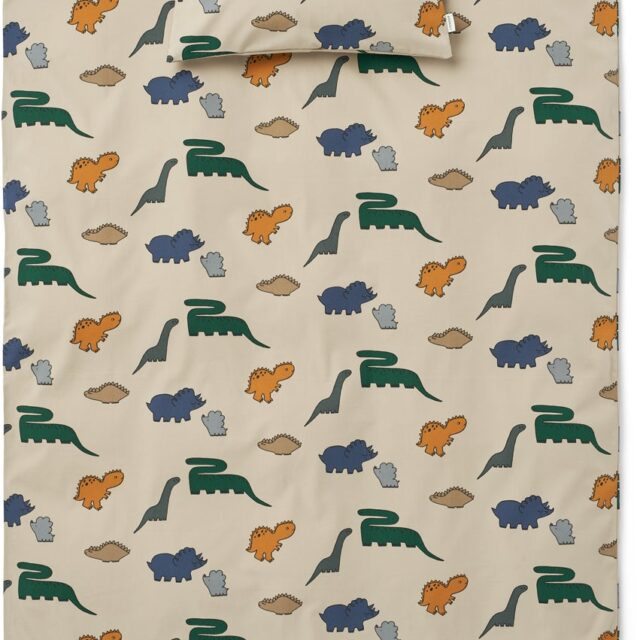 LIEWOOD Carmen Sengesæt 70x100 Tremmeseng, Dinosaurs/Mist