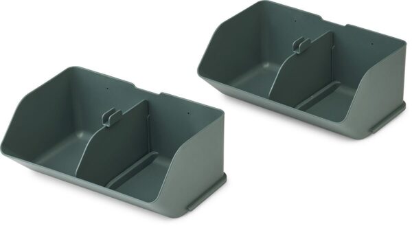 LIEWOOD Rosemary Opbevaringskasser M 2-Pak, Whale Blue