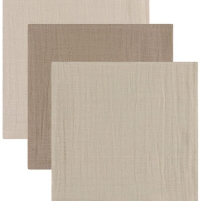 Liewood Stofbleer - Musselin - 3-pak - 65x65 cm - Lewis - Sandy