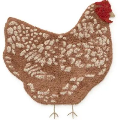 Lorena Canals Vaskbart Gulvtæppe Høne 110x100