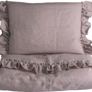 NGBaby Sengesæt Mood Ruffles 70x80 Tremmeseng, Dusty Pink