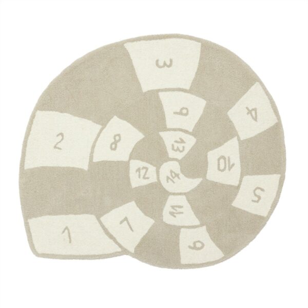 OYOY Mini Nautilus Hopscotch Gulvtæppe 100x112, Clay/Offwhite