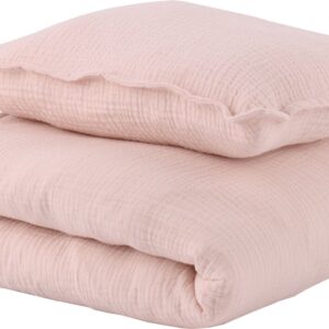 Oh, Poppy! Vega Musselin Sengesæt 70x80 Tremmeseng, Powder Pink