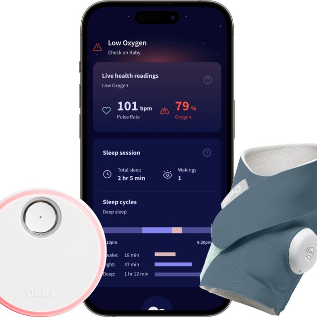 Owlet Dream Sock Babyalarm, Bedtime Blue