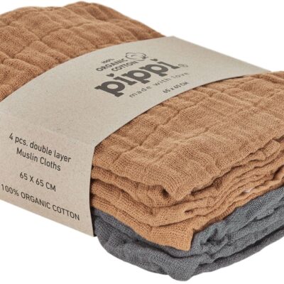 Pippi Stofble 4-pak, Indian Tan