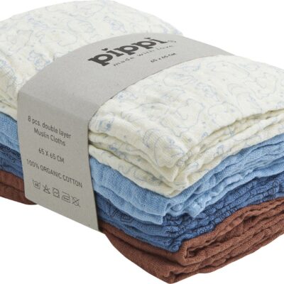 Pippi Stofble 8-pak, Air Blue