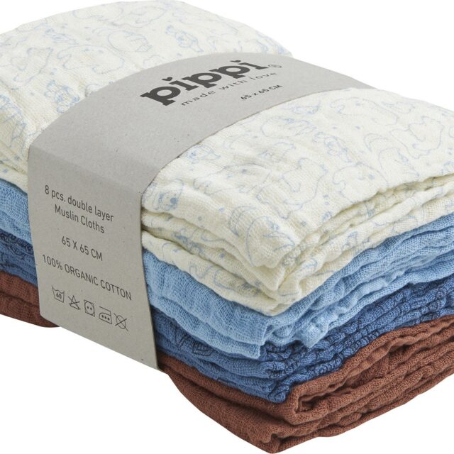 Pippi Stofble 8-pak, Air Blue
