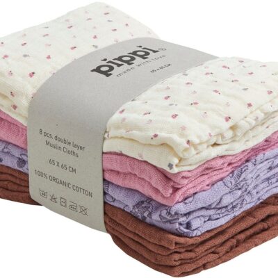 Pippi Stofble 8-pak, Wisteria