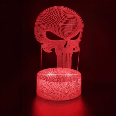 Powerpal 3D-Natlampe, Monsterkranie, Børnelampe