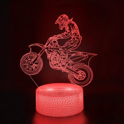 Powerpal 3D-Natlampe, Motorcykel, Børnelampe