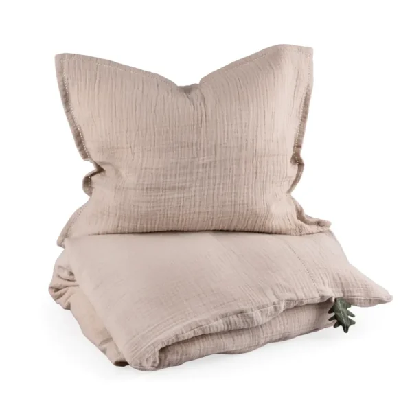 Sengetøj, baby, musselin - Seabreeze Beige