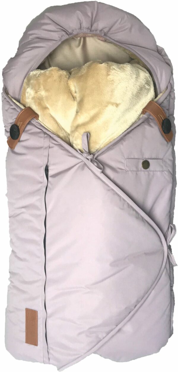 Sleepbag Mini Vinterkørepose, Dusty Purple/Brown