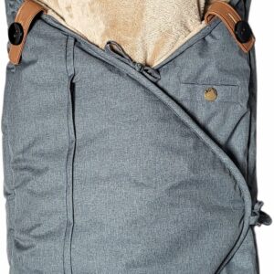 Sleepbag Mini Vinterkørepose, Grey Mélange/Brown