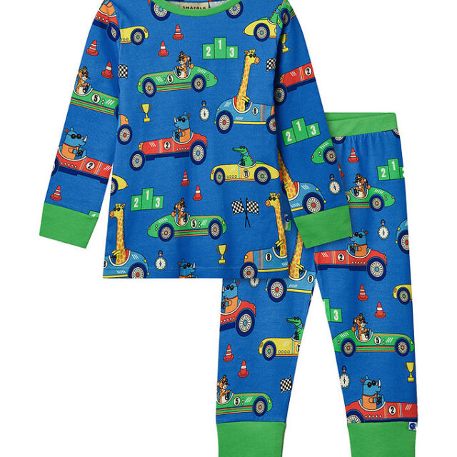 Småfolk Nattøj - Tropic Sea m. Racerbiler