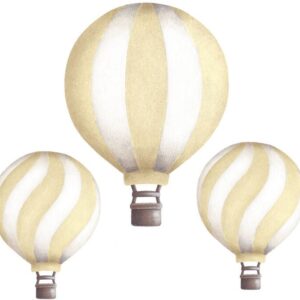 Stickstay Vintage Balloon Set Wallsticker, Lemon