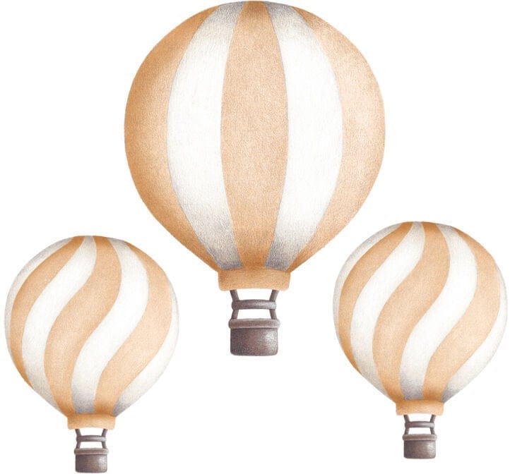 Stickstay Vintage Balloon Set Wallsticker, Peach